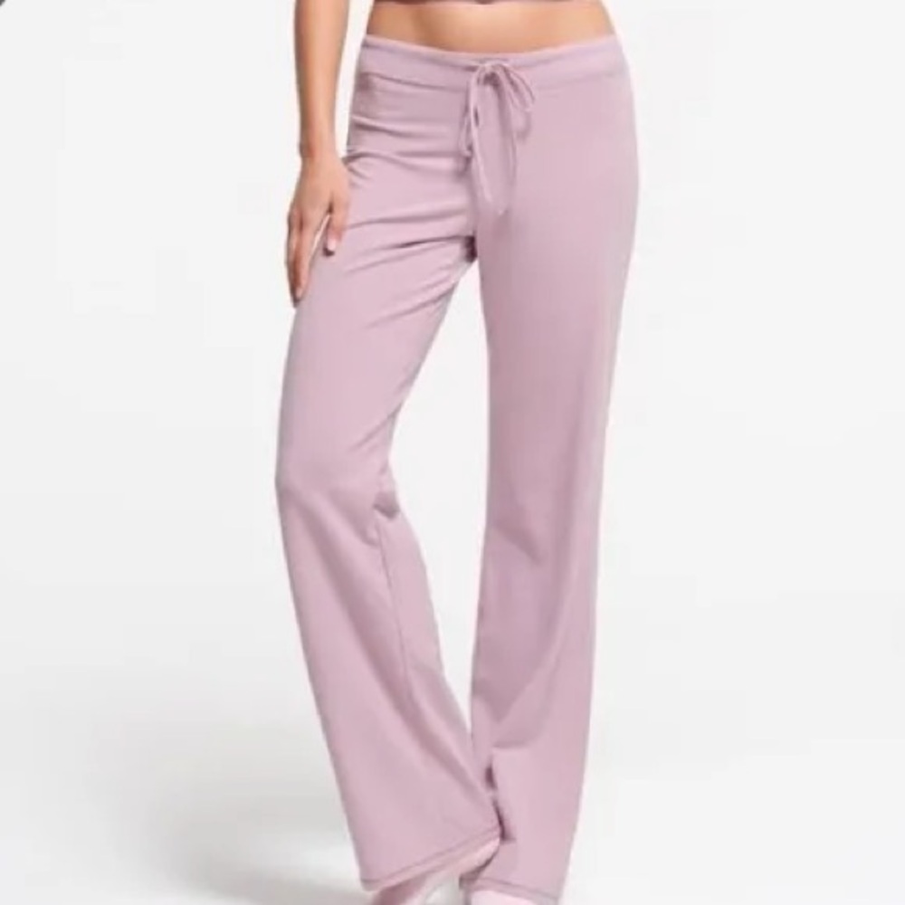 SKIMS Pink Cotton Jersey Straight Pants 💗💜